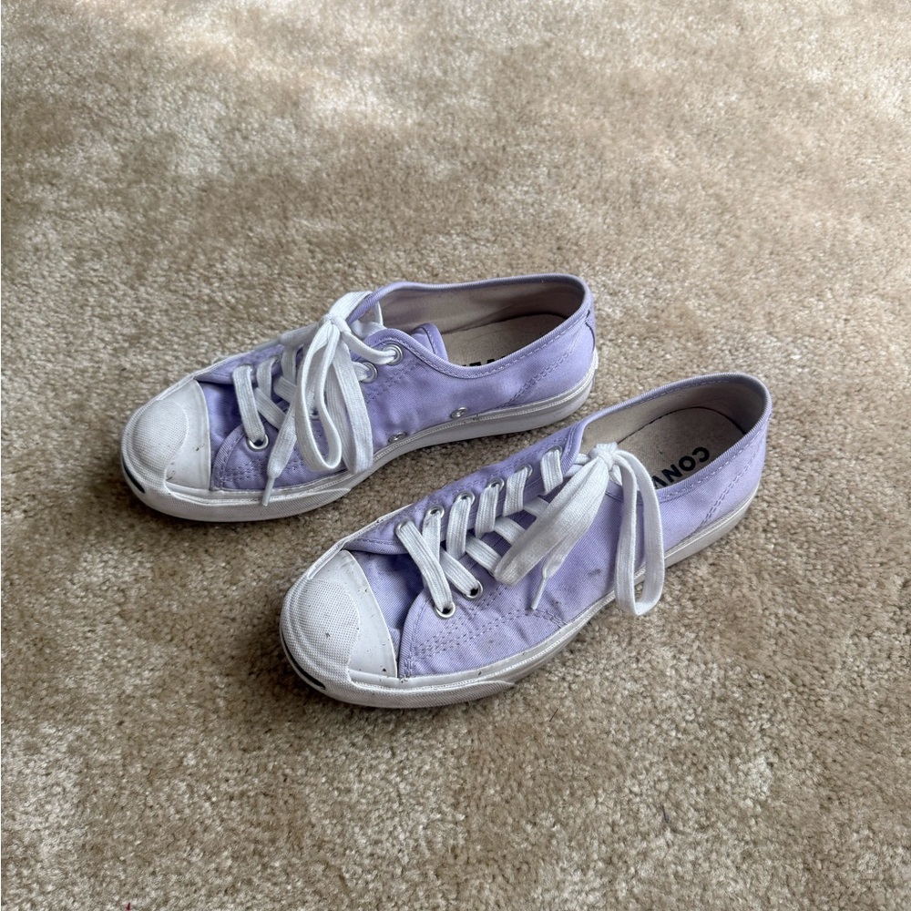 Converse Lavender Low-Top Canvas Sneakers - White Accents